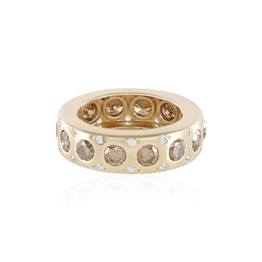 I3 Champagner-Diamant-Goldring (de Melo Gold)