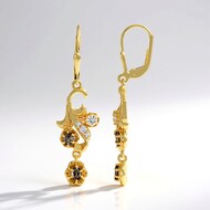 Pendientes en plata con Granate de Malaya