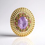 Ciondolo in argento con Ametista Rose de France (Ornaments by de Melo)