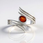 Anello in argento con Cianite Arancione