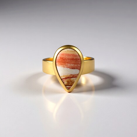 Anello in argento con Diaspro del tramonto