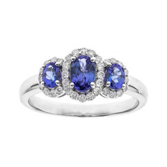 Anello in oro con Tanzanite AAA