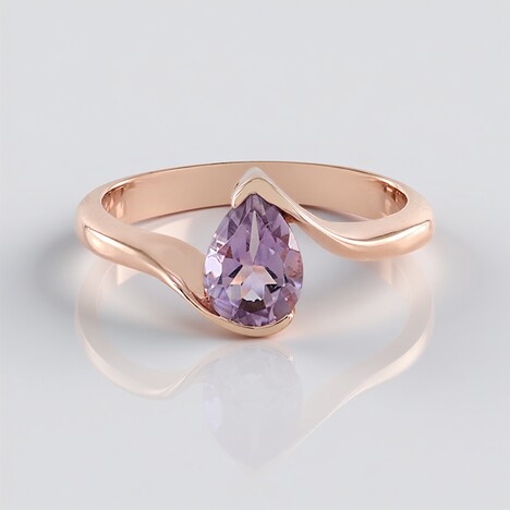 Anello in argento con Ametista Rose de France