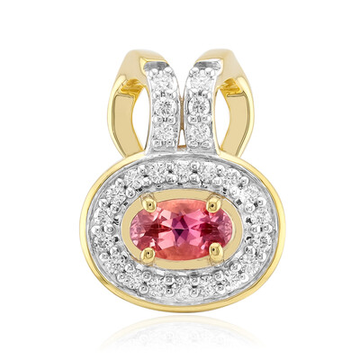 Pendentif en or et Saphir Padparadscha