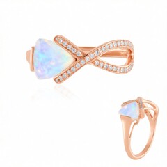 Bague en argent et Opale Welo AAA (de Melo Essence)