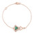 Zilveren armband met een Malachiet (Adela Silber)
