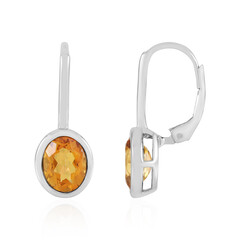 Boucles d'oreilles en argent et quarz orange