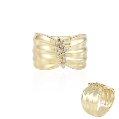 Zilveren ring met I2 Bruine Diamanten
