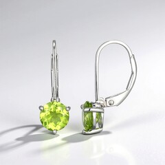 Orecchini in argento con Peridoto