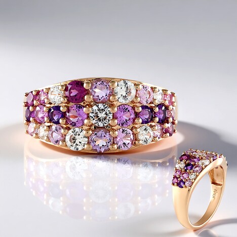 Anello in argento con Rodolite (KM by Juwelo)