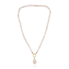 Collana in argento con Perla Ming color Pesca