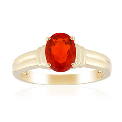 Anillo en oro con Ópalo de fuego AAA de México