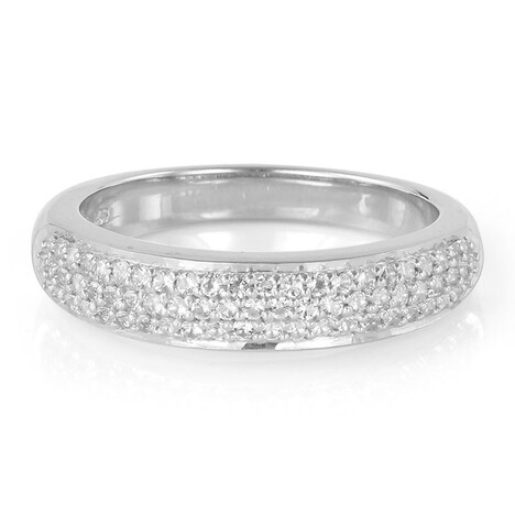 Weißer Topas-Silberring