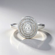 Zilveren ring met een zirkoon