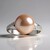 Anello in argento con Perla Ming Porpora (TPC)