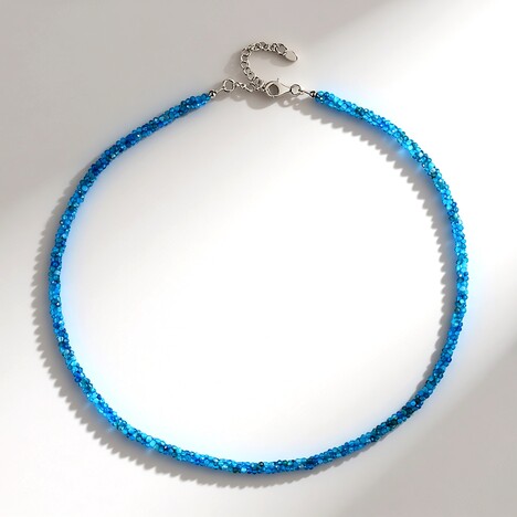 Collana in argento con Apatite Blu Neon