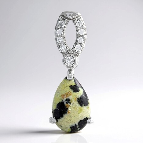 Ciondolo in argento con Diaspro Dalmata