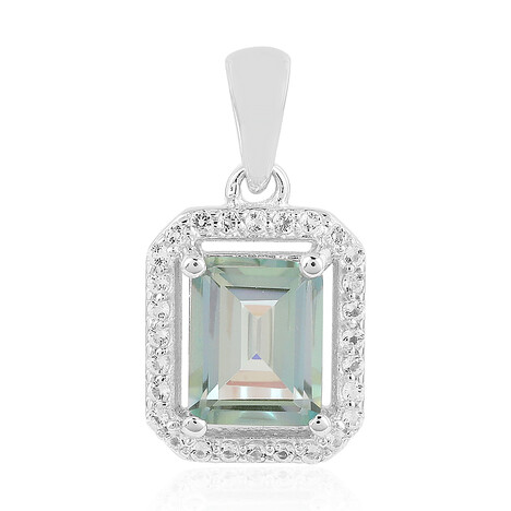 Bergsee-Quarz-Silberanhänger