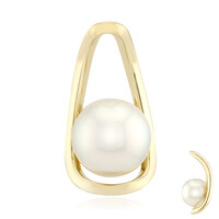 9K White South Sea Pearl Gold Pendant (Michelle Albala)