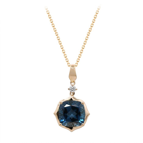 Collar en oro con Topacio azul de Londres (CIRARI)