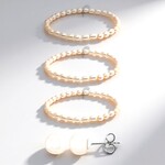 Parure in argento con Perla d'Acqua Dolce Bianca (TPC)