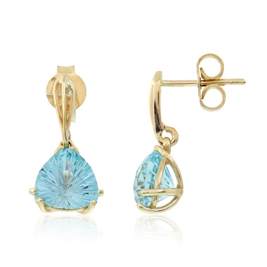 Orecchini in oro con Topazio Blu Cielo (dagen)