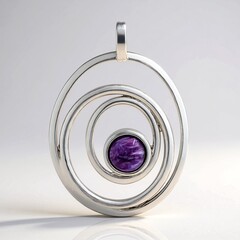 Ciondolo in argento con Charoite