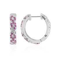 Boucles d'oreilles en argent et Saphir parme (Remy Rotenier)