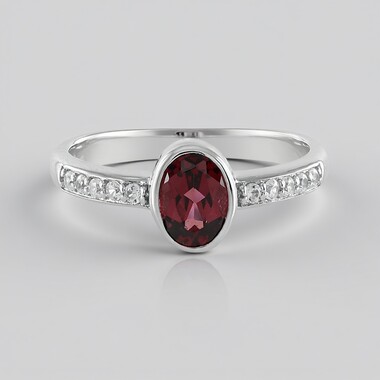 Malawi Garnet Silver Ring