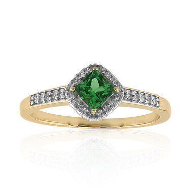 Anillo en oro con Tsavorita de Kenia AAA