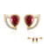 Boucles d'oreilles en or et Rubellite d'Ouro Fino (de Melo Gold)