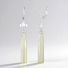 Orecchini in argento con Topazio Lime