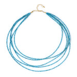 Collana in argento con Apatite Blu Neon
