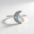 Anello in argento con Topazio Blu Svizzero