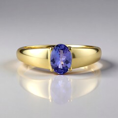 Anello in oro con Tanzanite