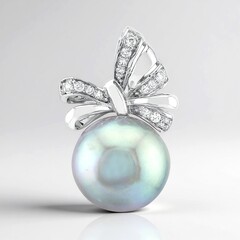 Ciondolo in argento con Perla d'Acqua Dolce Argentata