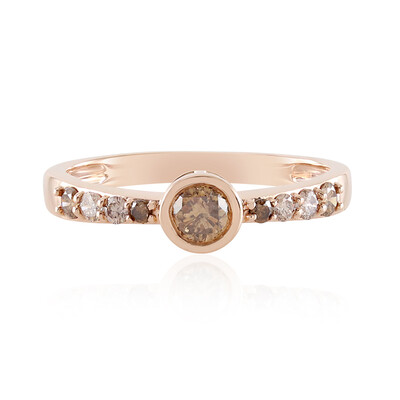 Anello in oro con Diamante Champagne I2 (KM by Juwelo)