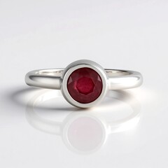 Anello in argento con Rubino del Madagascar