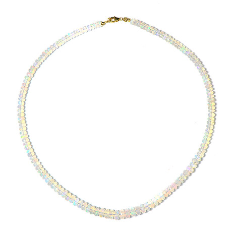 Gouden halsketting met Welo-opalen