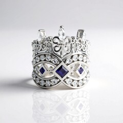 Anello in argento con Topazio Bianco