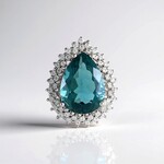 Ciondolo in argento con Fluorite Blu Caraibico
