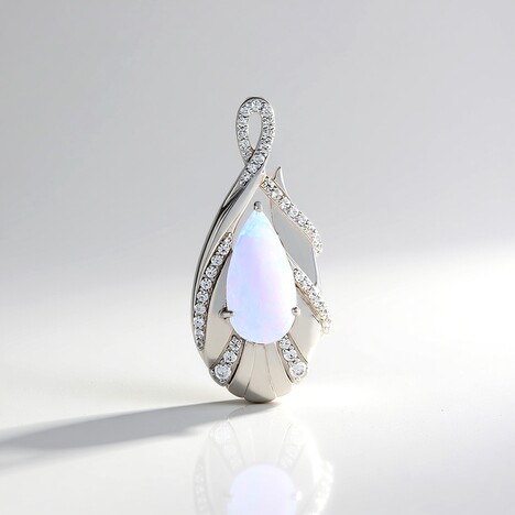 Ciondolo in argento con Opale di Welo AAA (de Melo)