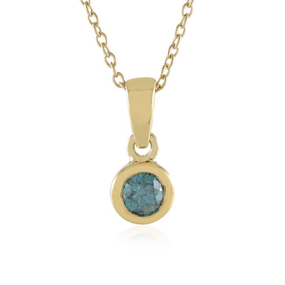 Collana in argento con Diamante Blu I3