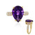 Sibirischer Amethyst-Silberring