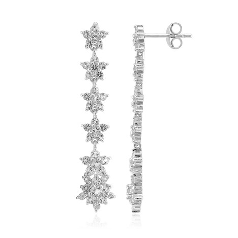 Orecchini in argento con Topazio Bianco