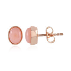 Pinkfarbener Opal-Silberohrringe
