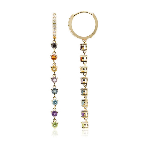 Garnet Silver Earrings