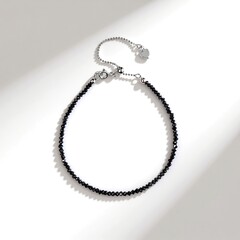 Bracciale in argento con Diamante Nero (Adela Silber)