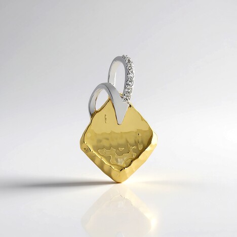 Ciondolo in argento con Topazio Bianco (MONOSONO COLLECTION)