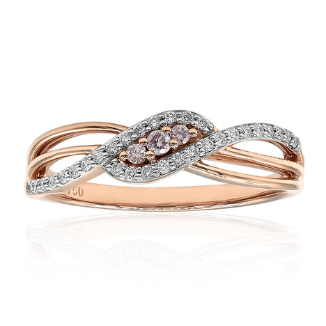 Pinkfarbener I3 Argyle-Brillant-Goldring (Mark Tremonti)